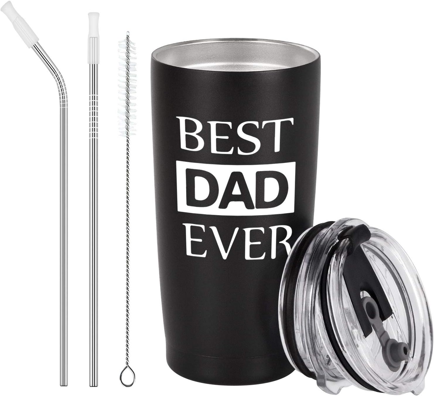 Greatest Product Dad Travel Tumbler Dad Gift from Daughters Sons, 20 Oz Stainless Steel Insulated Travel Tumbler with Lid for Father's Day Dad Birthday Christmas Day, Black Best Deal 🛒 Dad Travel Tumbler Dad Gift from Daughters Sons, 20 Oz Stainless Steel Insulated Travel Tumbler with Lid for Father's Day Dad Birthday Christmas Day, Black
