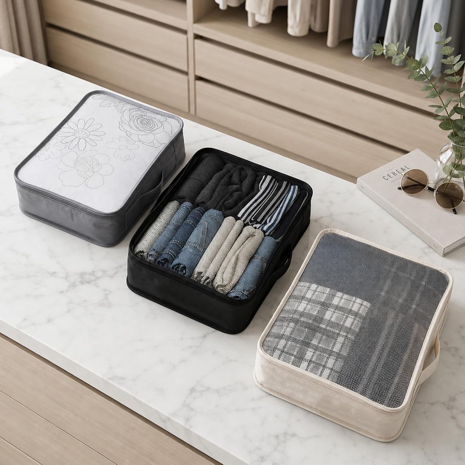 12 Pcs Suitcase Packing Cubes, 17.7 x 12.99 x 4.72 In