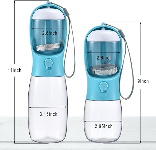 Vista 36 de Botella de agua para perros con contenedor de alimentos, cuenco de agua para cachorros de viaje, dispensador portátil para mascotas, artículos