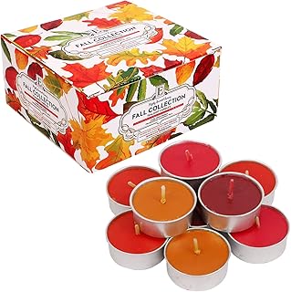 Sponsored Ad - Fall Candles Scented Tea Lights Candles Gift Set - 90 pcs - Set of 16 Fall Scented Candles with 4 Autumn Fr...