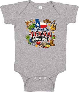 My Aunt in Texas Loves Me Baby One Piece Or Toddler T-Shirt Car Texas Auntie Gift