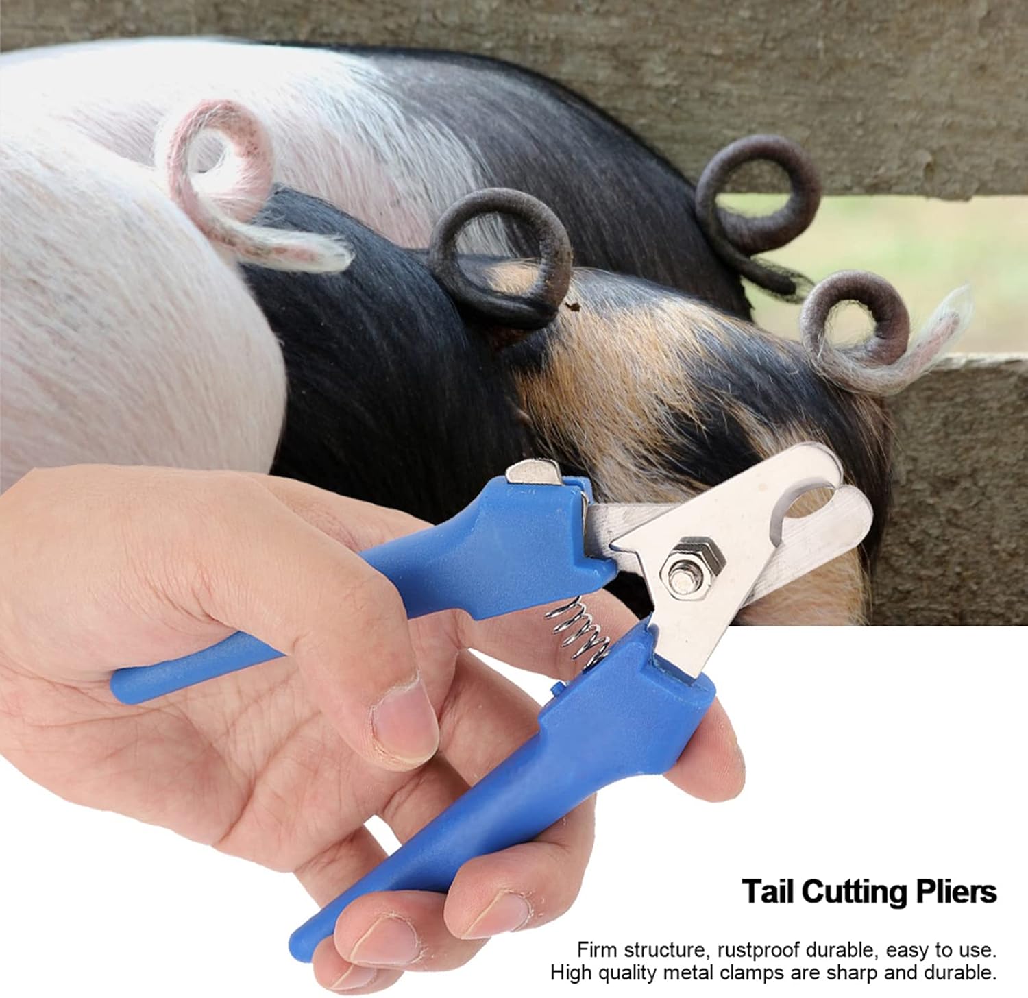 6.5INCH Tail Cutting Pliers - Pig Sharp Cut Tail Clamp Cutter Tail Cutting Pliers Livestock Equipment