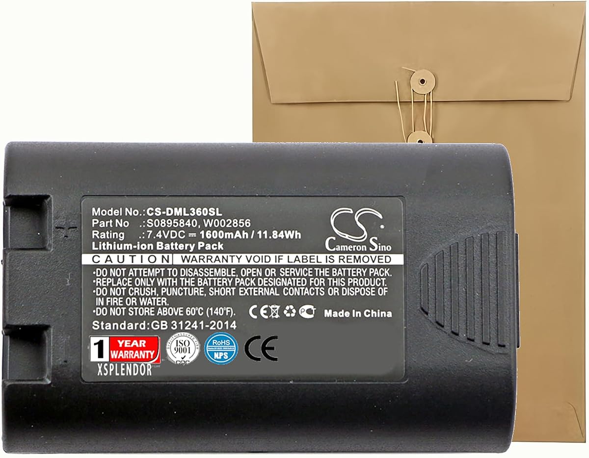 XSP 1600mAh Replacement Battery for 3M PL200 DYMO LabelManager 360D LabelManager 420P Rhino 4200 Rhino 5200 Part NO DYMO 1759398 S0895840 W002856 Parts Battery Batteries