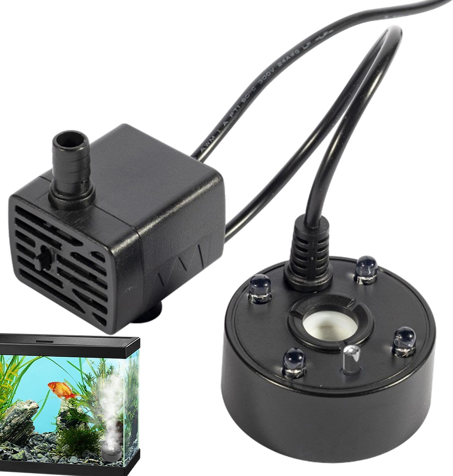 USB Mist Maker Fogger, Water Fogger Mist Maker | LB Mister Atomizer Fogger Mist Fogger - Ultrasonic Fogger Pound Fogger with LED Light Mist Machine Mister Fogger Halloween Christmas Decoration