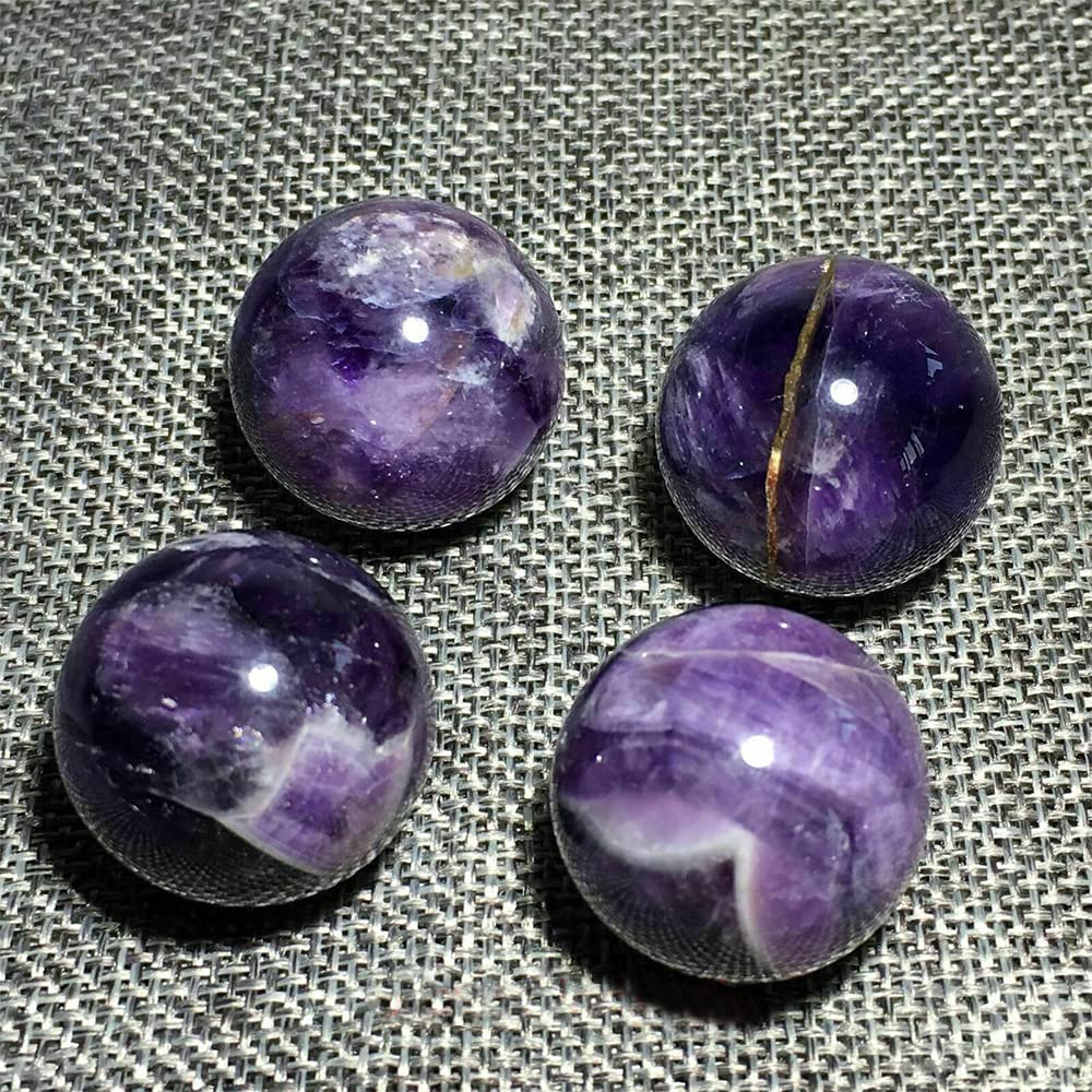 Esfera De Amatista De Ensueño Natural, Bola De Cristal De Cuarzo, Curación Reiki, 5 Uds.,5 Piezas (20-25 Mm)
