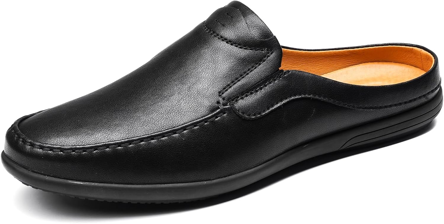 Men’s Slip-On Loafers Handmade Leather Slippers Breathable Comfortable Soft Hand Stitched no-heel Casual Shoes For Men - Image 6