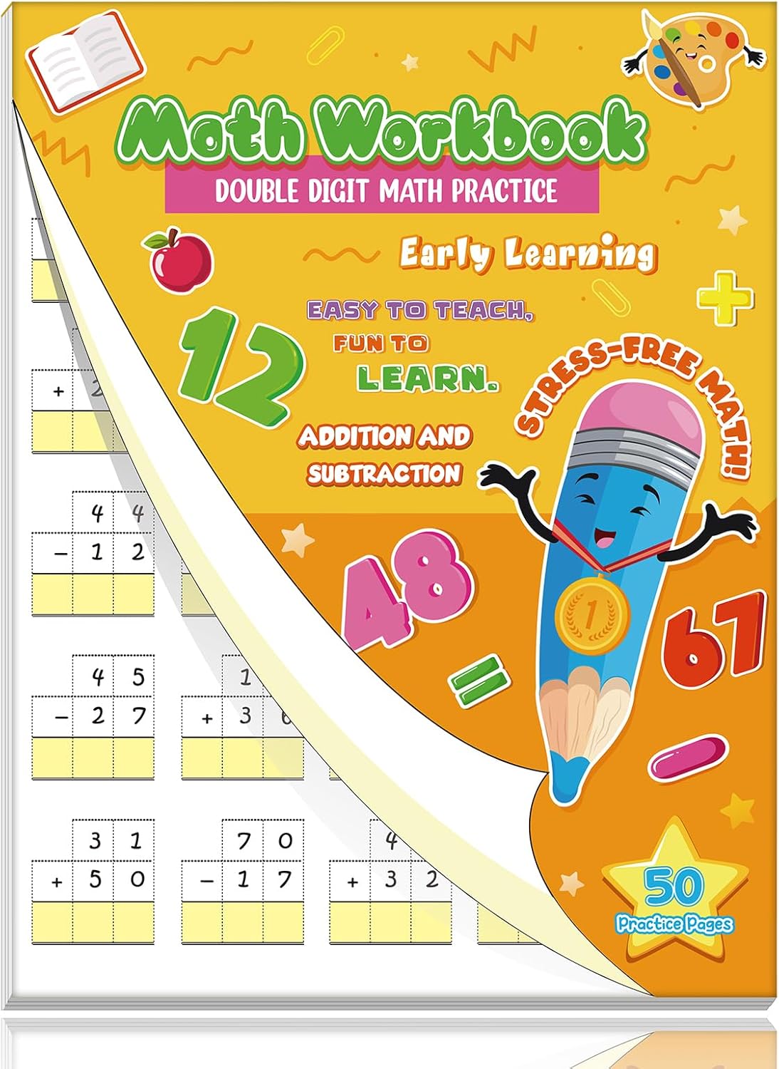 Ireer Double Digit Math Problem Workbook Double Digit Addition and ...