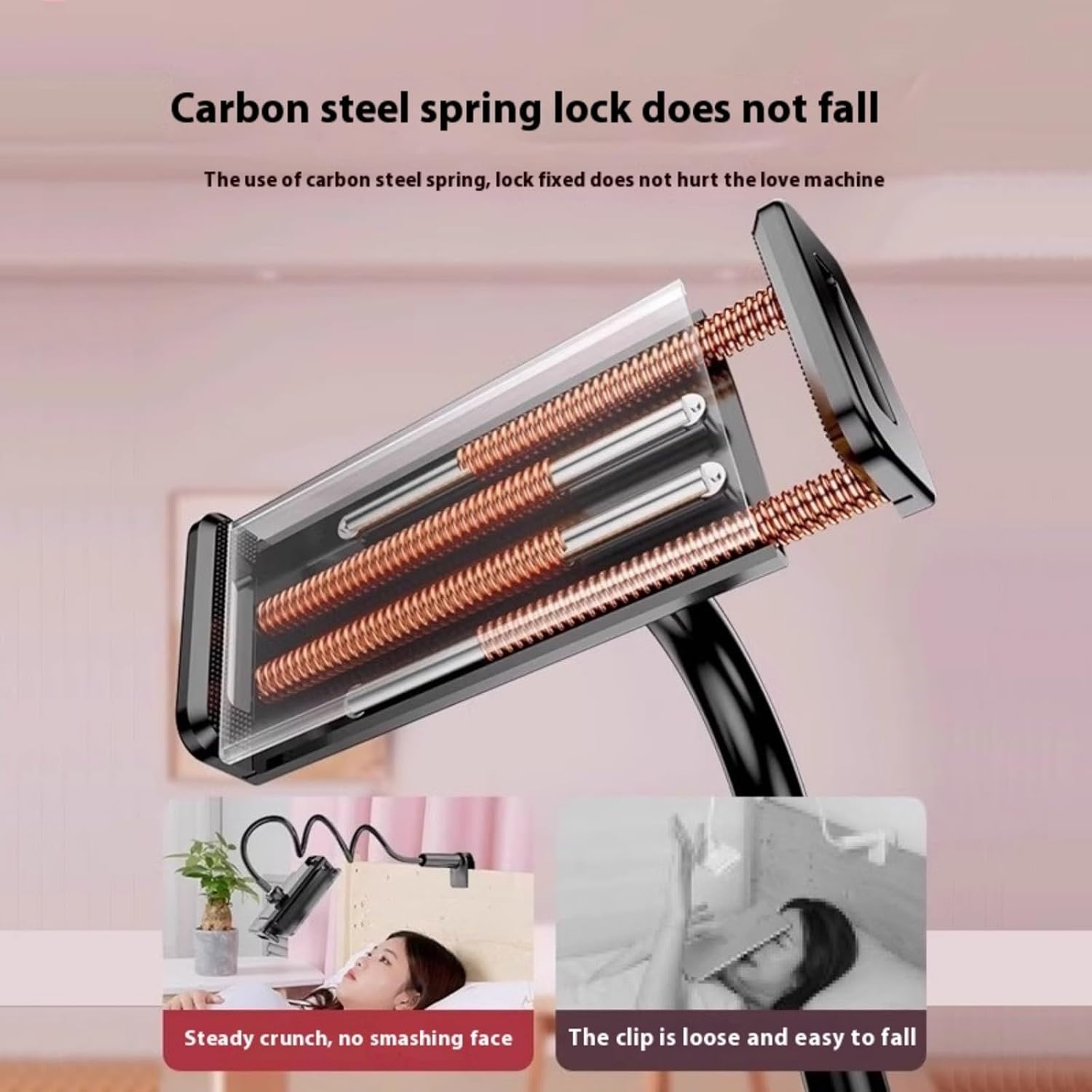 Holder Bed Table Clamp Base Easy Carry Phone Stand Installation for Hands Frees Viewing Gooseneck Holder for Bed image 5