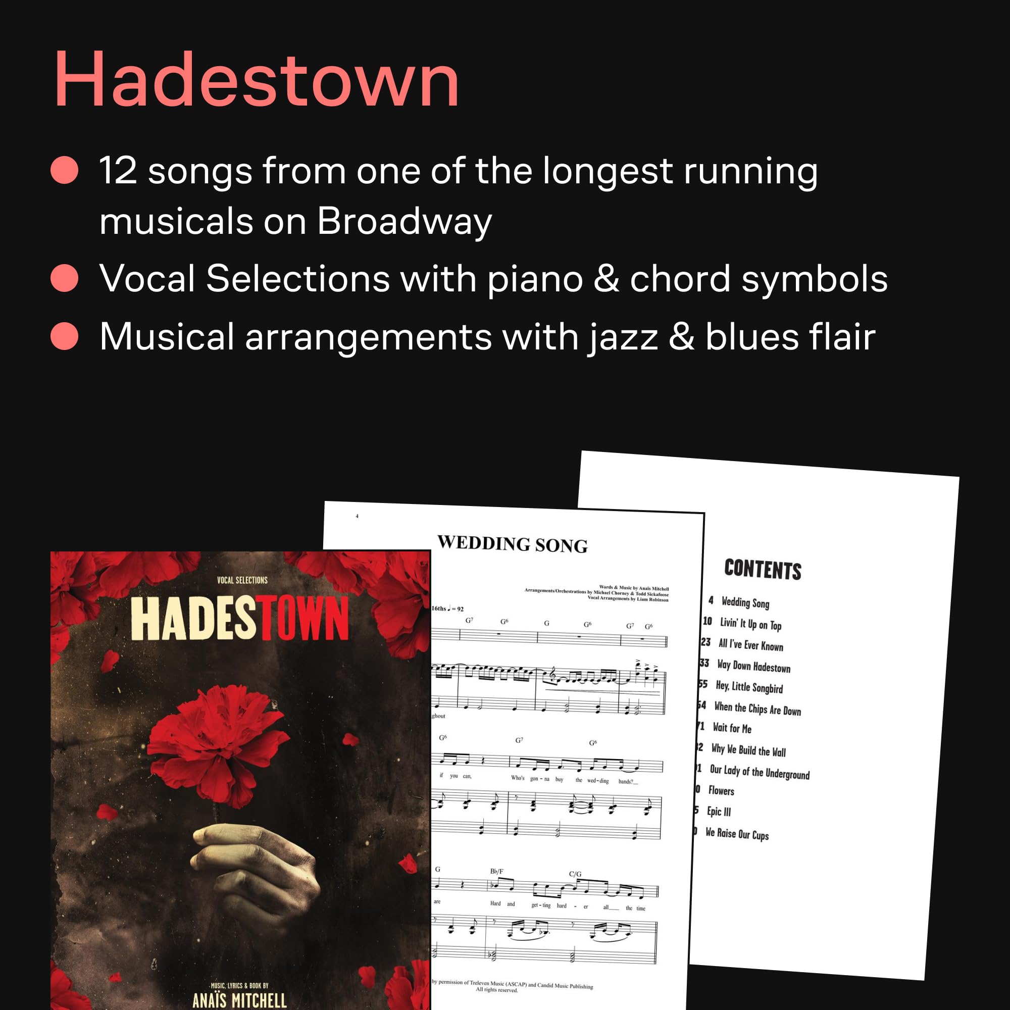 Hadestown - Piano, Vocal and Guitar