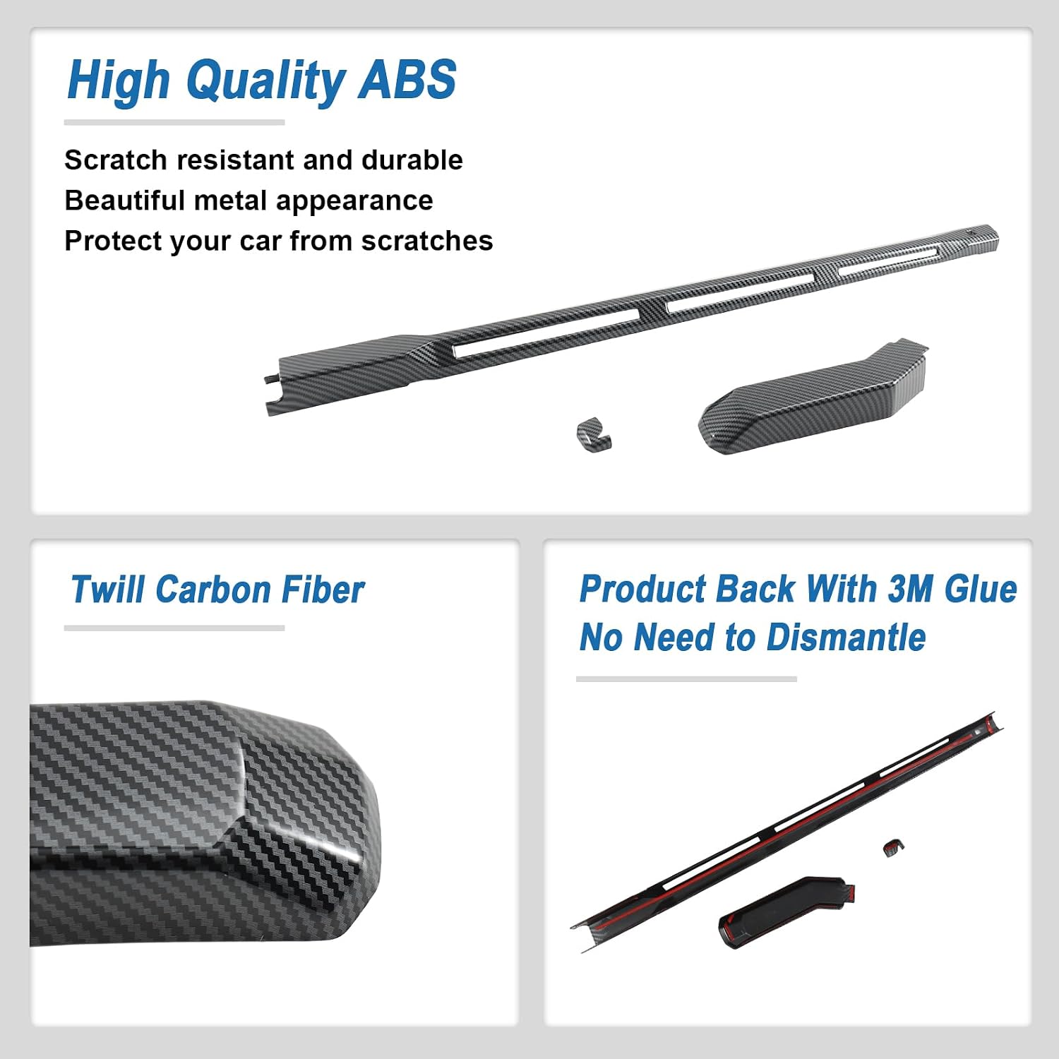 Carbon Fiber Windshield Wiper Trim Cover Compatible with Tesla Cybertruck 2024-2026