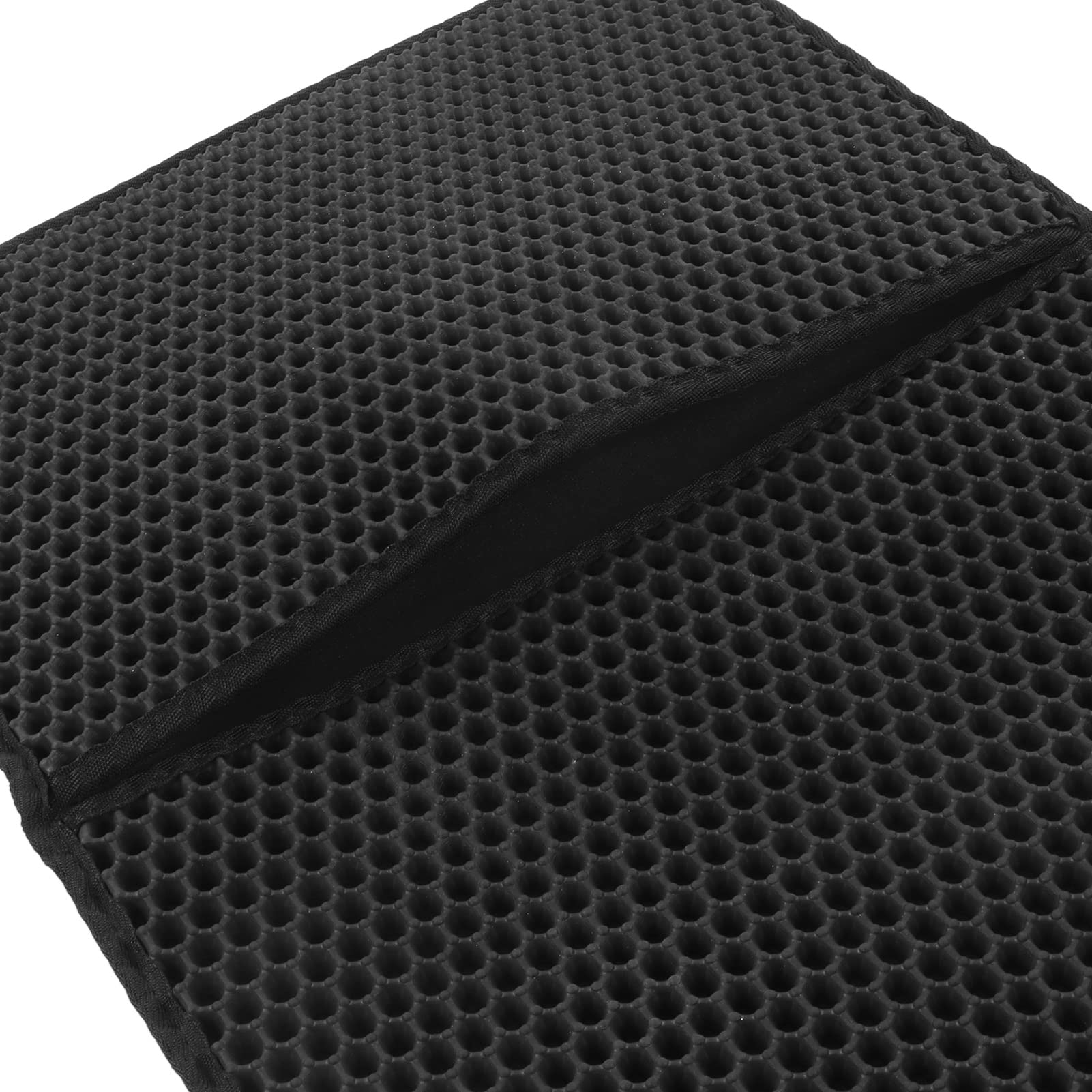 Dwuwarstwowa mata pod kuwetę dla kota Otwory 3D w kształcie plastra miodu zapobiegają ślizganiu się Łatwa w czyszczeniu Mata do łapania kuwety dla kotów Antypoślizgowy trwały