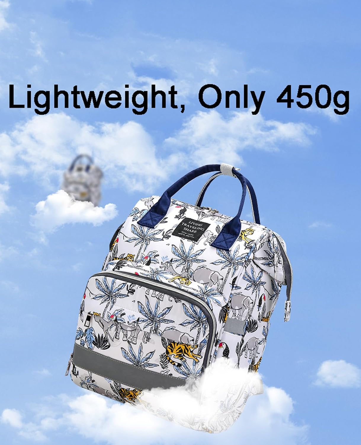 Diaper Bag Backpack, Multifunction Waterproof Diaper Changing Bag with Insulated Pockets, Stroller Straps, Large Baby Bag