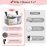 2-Pack Couche suspendue Caddy Organisateur pour bébé, Playpen & Modifier le tableau – 50+ Capacité de la couche, Poignées universelles de crochet, Stockage des produits essentiels pour bébé