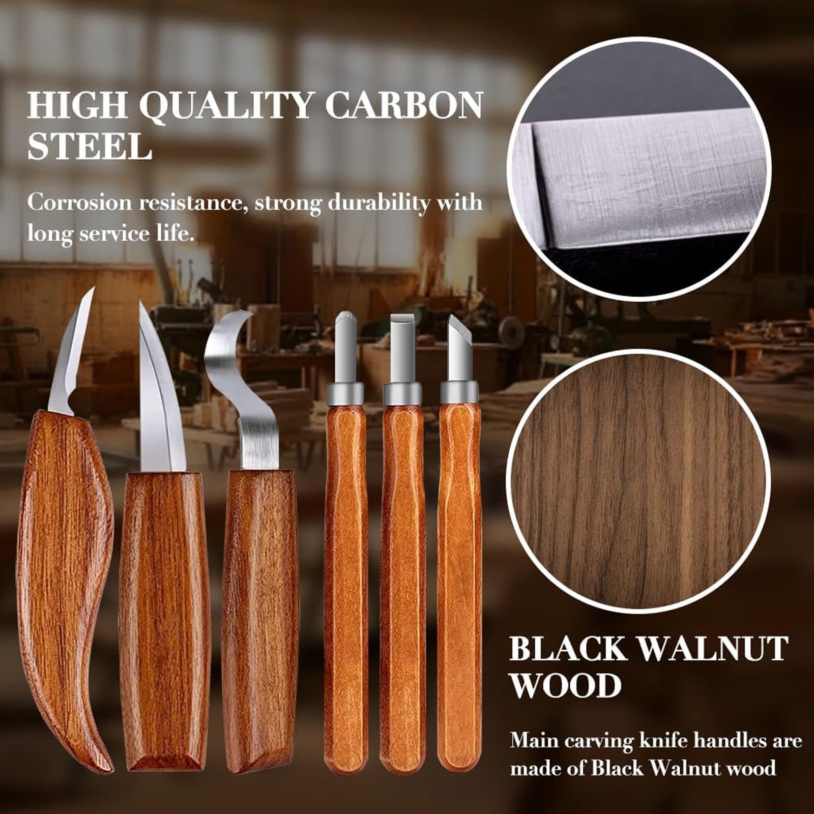 Intaglio Legno, 30PCS Set Di Utensili Da Intaglio in Legno,Strumenti Per Intaglios Del Legnos Per La Lavorazione Del Legnos Fai