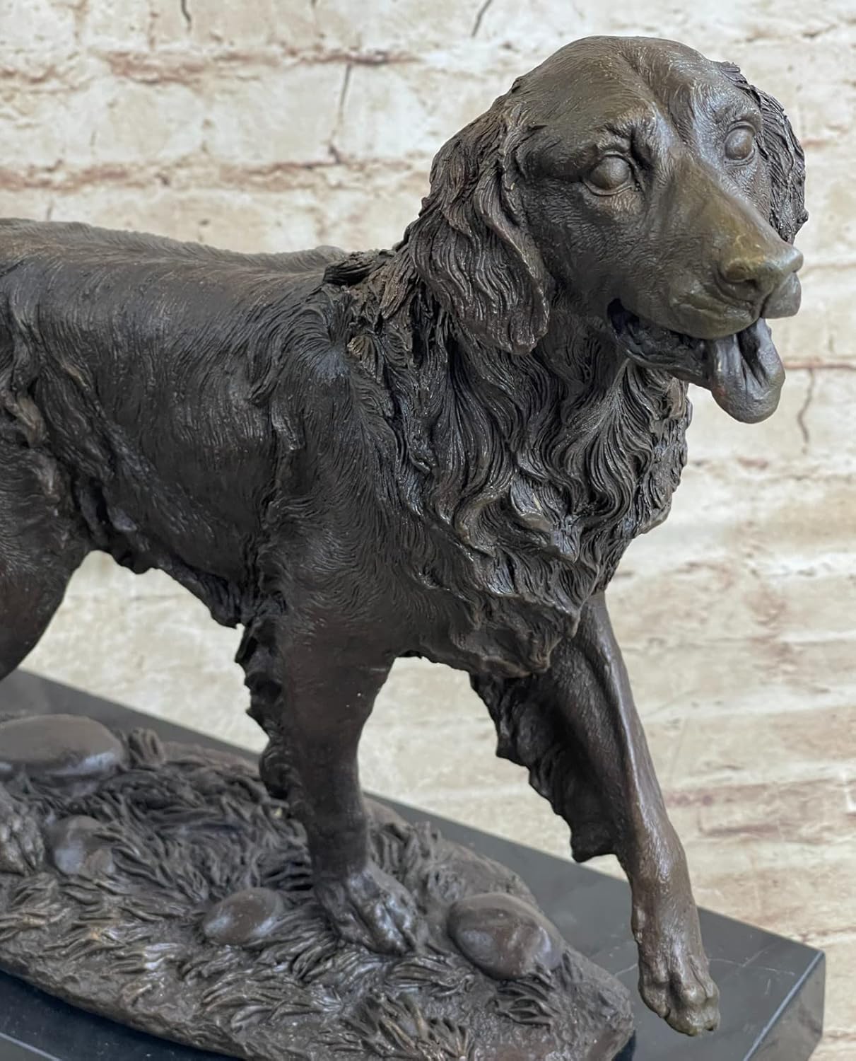 Adorable Labrador Retriever Bust Bronze Sculpture Art Deco Animal PET Figurine by Think Bronze Decorative Home Decor