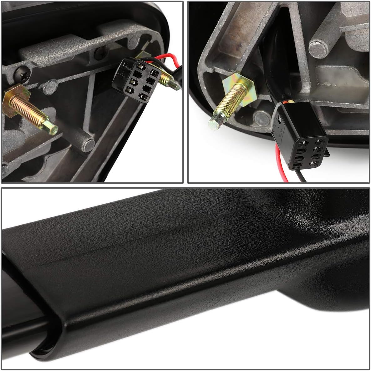 Auto Dynasty Compatible with Silverado/Sierra GMT800 Heated Power Smoked Signal Extendable Towing Side + Round Blind Spot Mirror