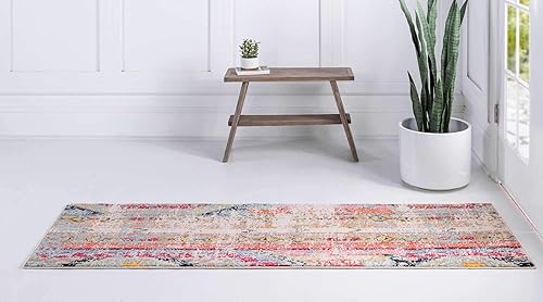 Miniatura 3 de Unique Loom Colección Monterey Tapete bohemio tribal de época con colores brillantes, Polipropileno, Multicolor