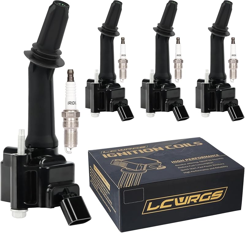 Kit de 4 bobinas de ignição e velas LCWRGS UF802 e 91970 para Chevrolet Cruze, Equinox, Malibu, Volt, GMC Terrain e Buick Encore