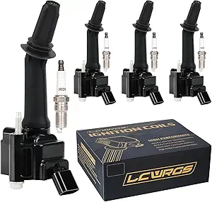LCWRGS Ignition Coil Pack and Spark Plugs Kit (set of 4) for 2016–2019 Chevrolet Malibu 1.5L