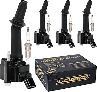 Set of 4 Ignition Coil Pack and Spark Plugs fits for 2016 2017 2018 2019 Chevy Cruze Equinox Malibu Volt GMC Buick Encore Terrain 1.4 1.5 L4 Coils Spark Plugs Replaces UF802 91970