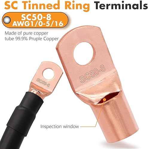 Miniatura 4 de Amplificador de coche de calibre 10, kit de cable de tierra de potencia, cable automotriz, kit de actualización de 3 grandes, kit de cableado de