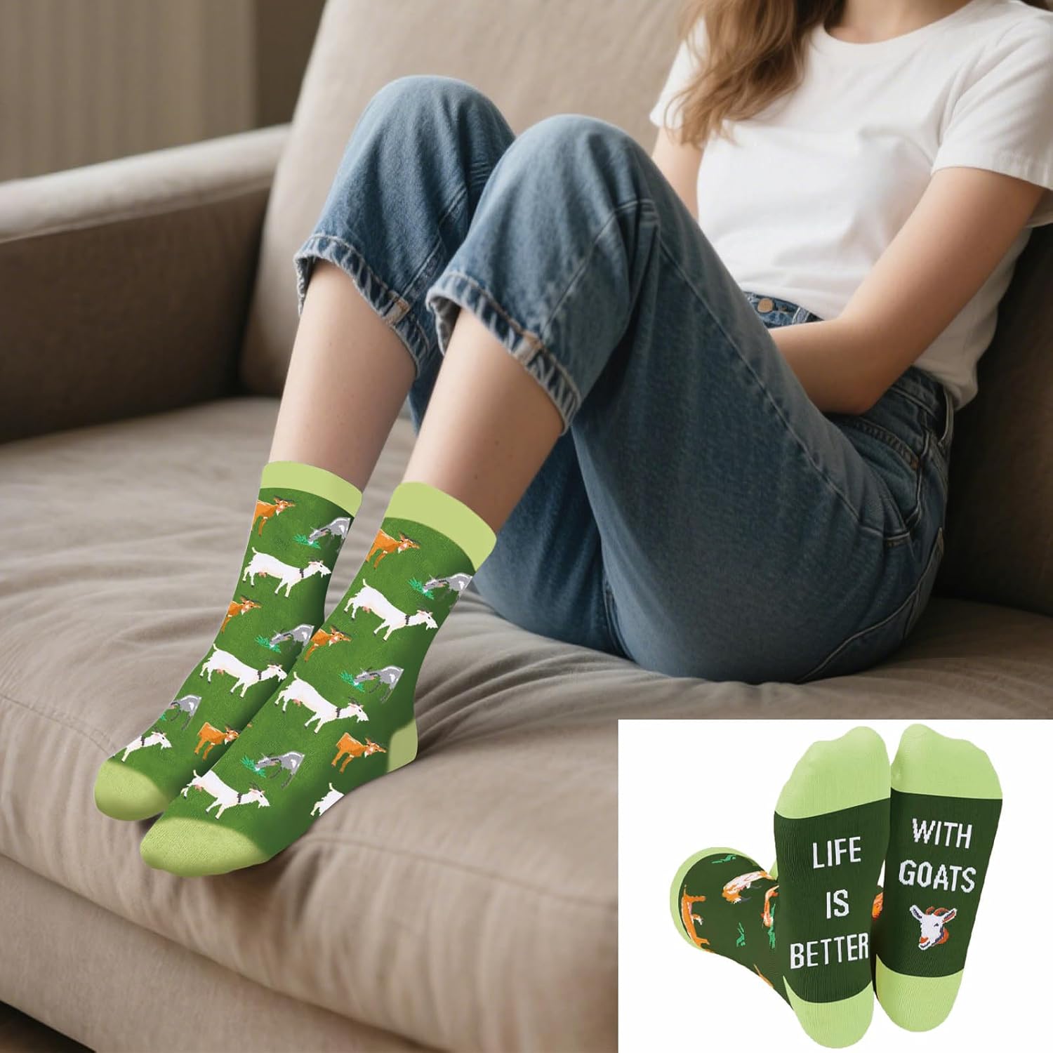 Goat Gifts for Lovers - Goat Bags Funny Socks Stuff, Just A Girl Who Loves Goats Gifts for Animal Lovers Farmers Women Sister Friend - Image 4