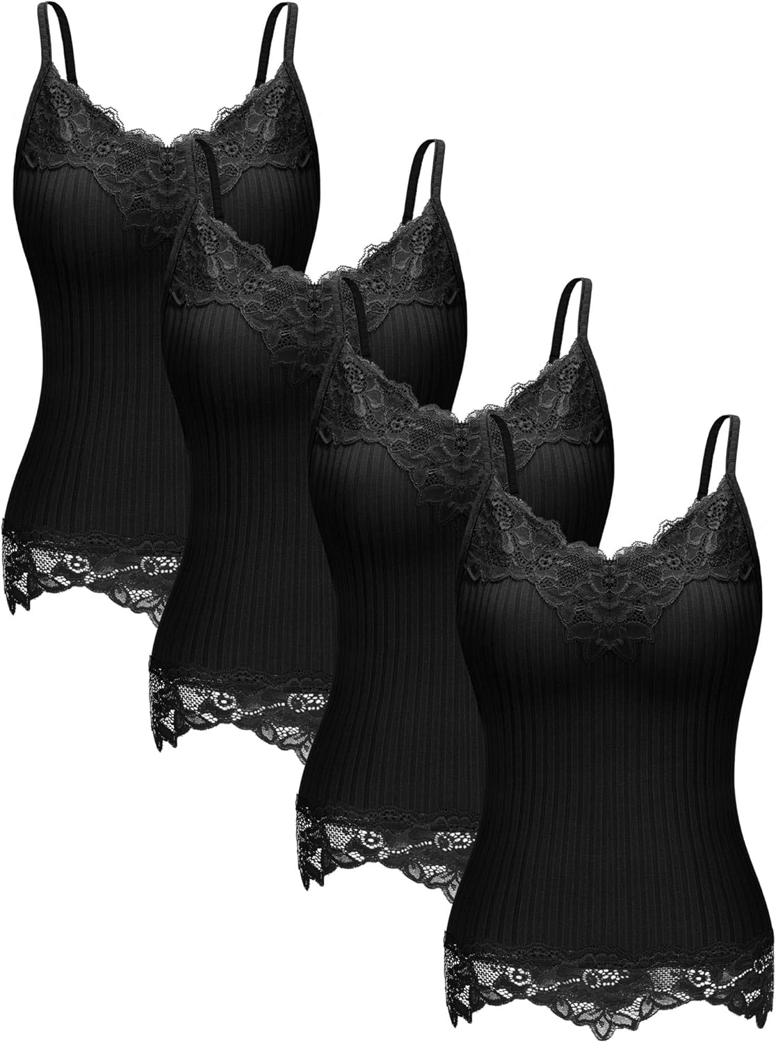 Women's Long Lace Tank Tops lace Camisole Patchwork Tops for Women