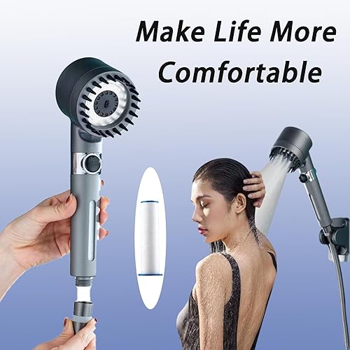 Miniatura 4 de 10 cartuchos de repuesto de algodón PP para cabezal de ducha de iones de 2.36 x 0.94 pulgadas, filtro de cabezal de ducha, núcleo de filtro de agua