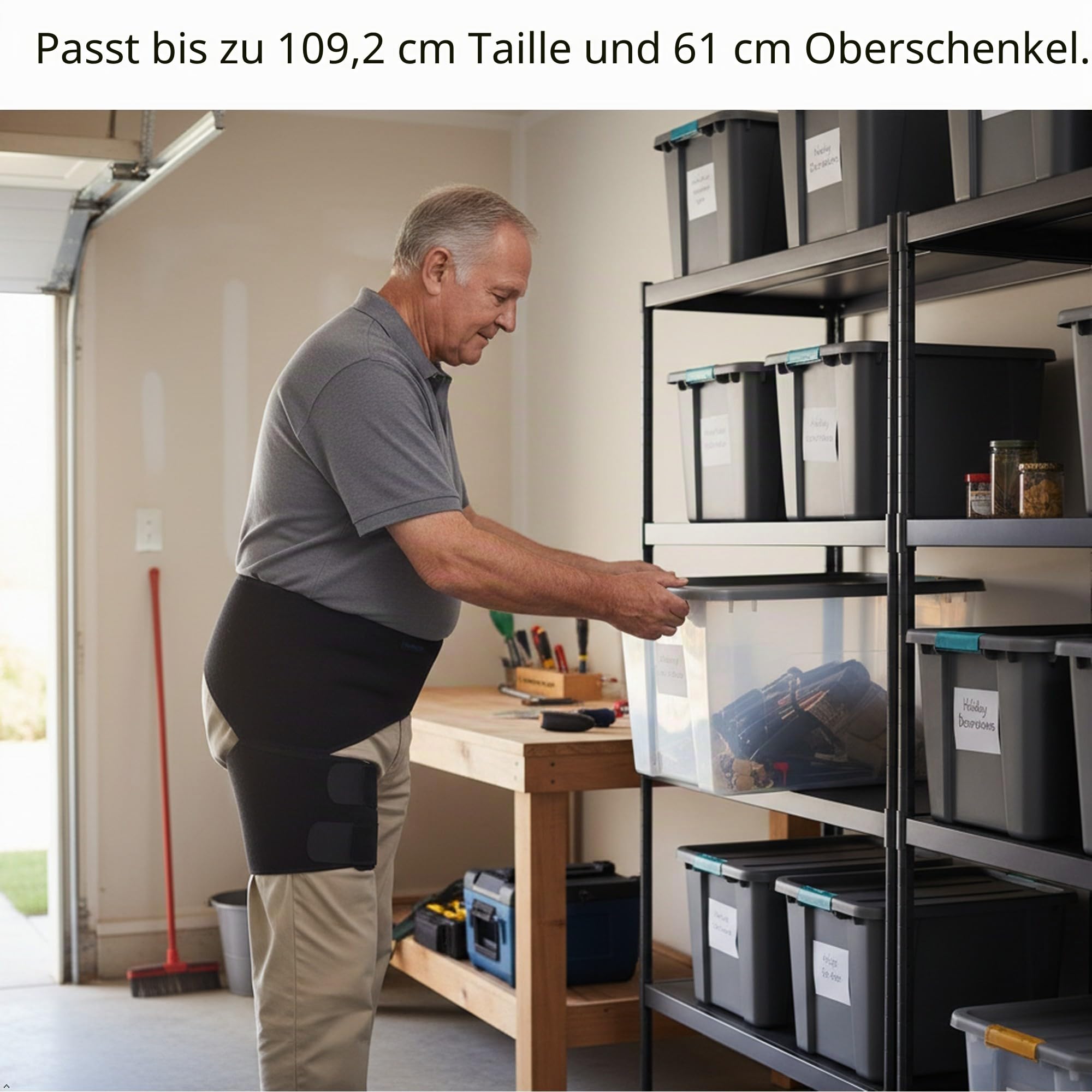 Hüftbandage für Ischias-Schmerzlinderung, Kompressionsbandage für Ischiasnerv, Kniesehnenzug, Hüftfleхоr Zerrung, Leistenverletzung, Zerrung des Oberschenkels – SI-Gurt – Iliosakralgelenk-Stabilisator