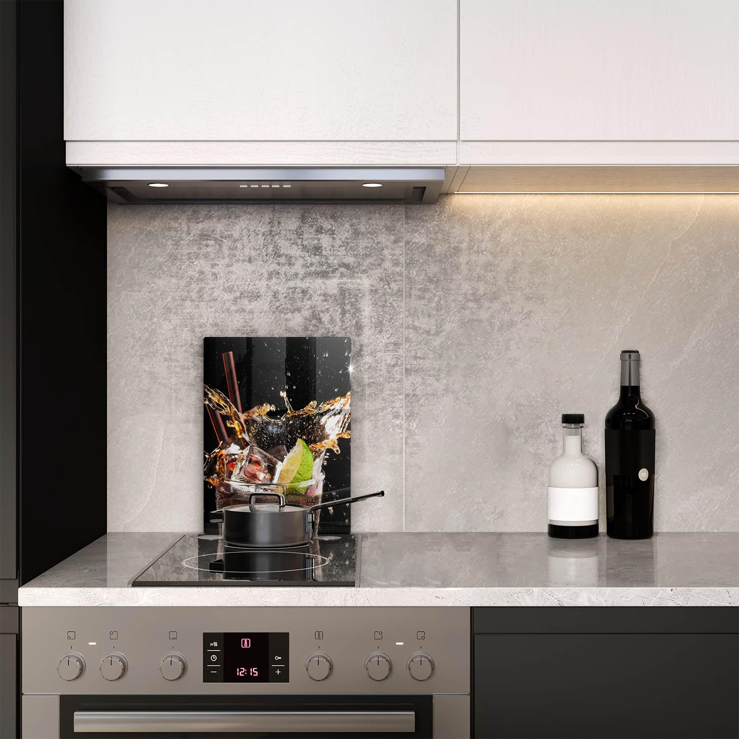 Tabla de cocina | Negro | Superficie impresa