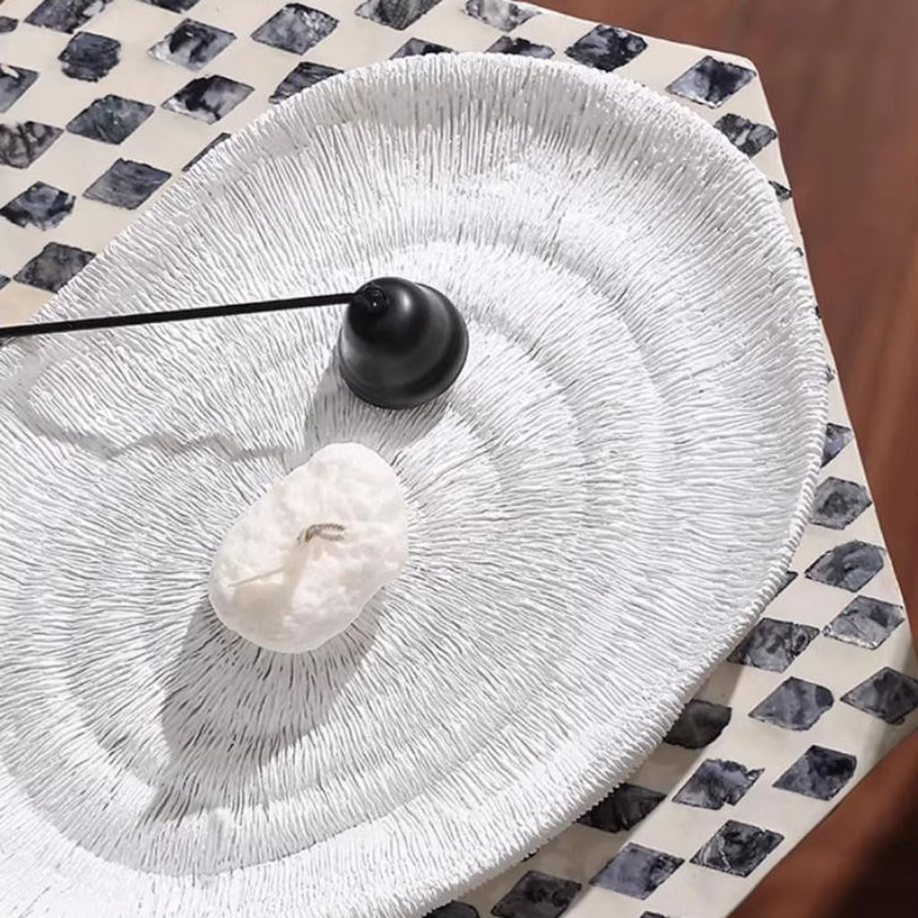 Bandejas Servir Comida Bandeja Hecha A Mano De Coral Blanco For El Hogar, Almacenamiento Escritorio For Sala Estar, Joyería Mesa Cama