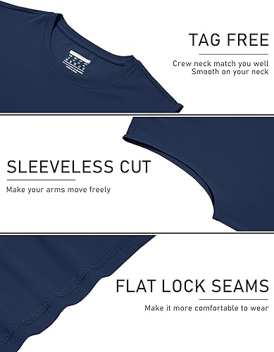 Miniatura 6 de TACVASEN - Camisetas sin mangas para hombre, de secado rápido, con protección solar UPF 50+, para gimnasio y entrenamiento