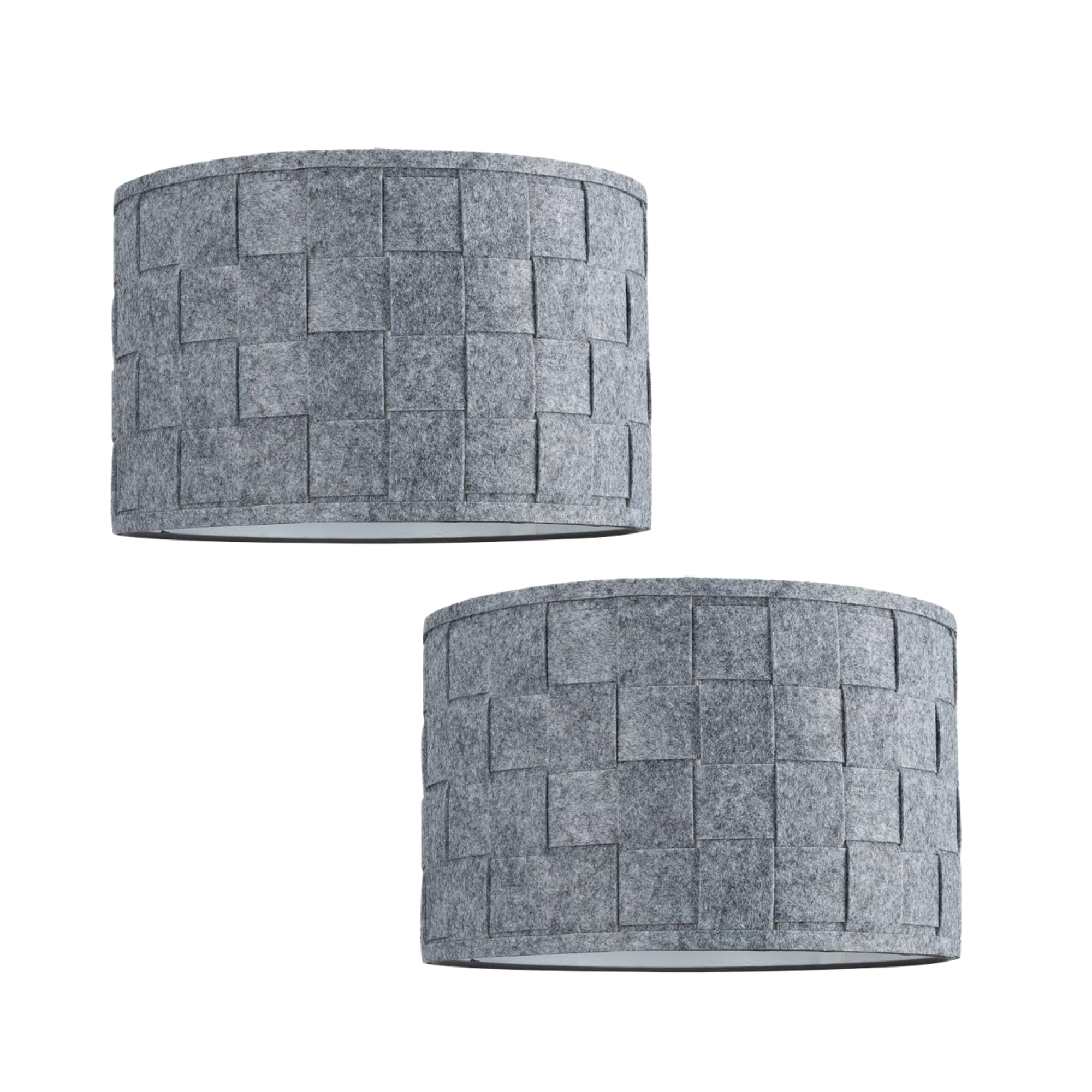 Valuelights Grey Monza Pair Of Ceiling Pendant Shades