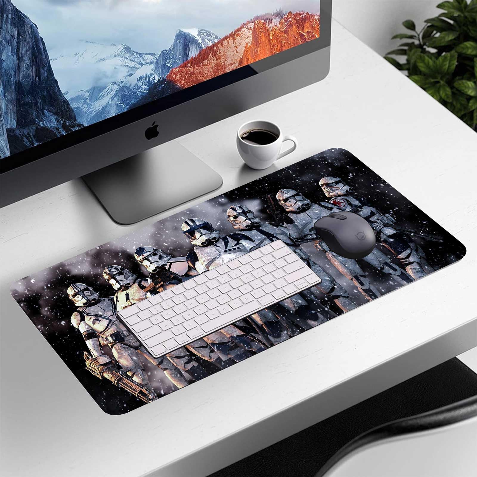 Extra großes Gaming-Mauspad, Design, XXL, rutschfeste Gummiunterseite, genähte Kanten, tragbare Schreibtischmatte für Computer, Tastatur, Mäuse, Laptop und PC, 80 x 39,9 cm