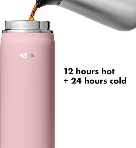 Miniatura 5 de OXO Strive - Botella aislada de 40 onzas con tapa con asa, cuarzo rosa