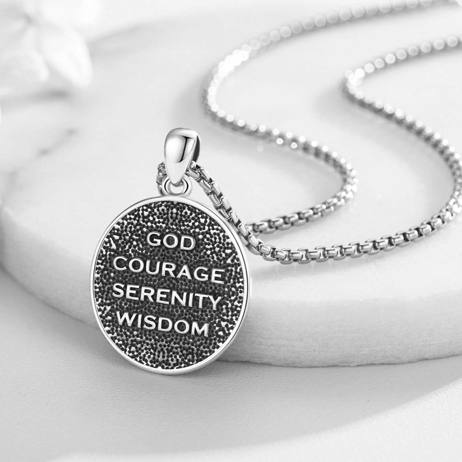 TRISHULA Alcoholics Anonymous Necklace 925 Sterling Silver Sobriety Recovery Symbol Pendant AA Narcotics Anonymous Jewelry Birthday Christmas Gifts for Him Men Women - Image 5