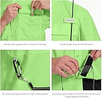 Vista 6 de BASSDASH UPF 50 Camisa de vestir para pesca de manga corta con botones para hombre, tejida, de manga corta, para exterior