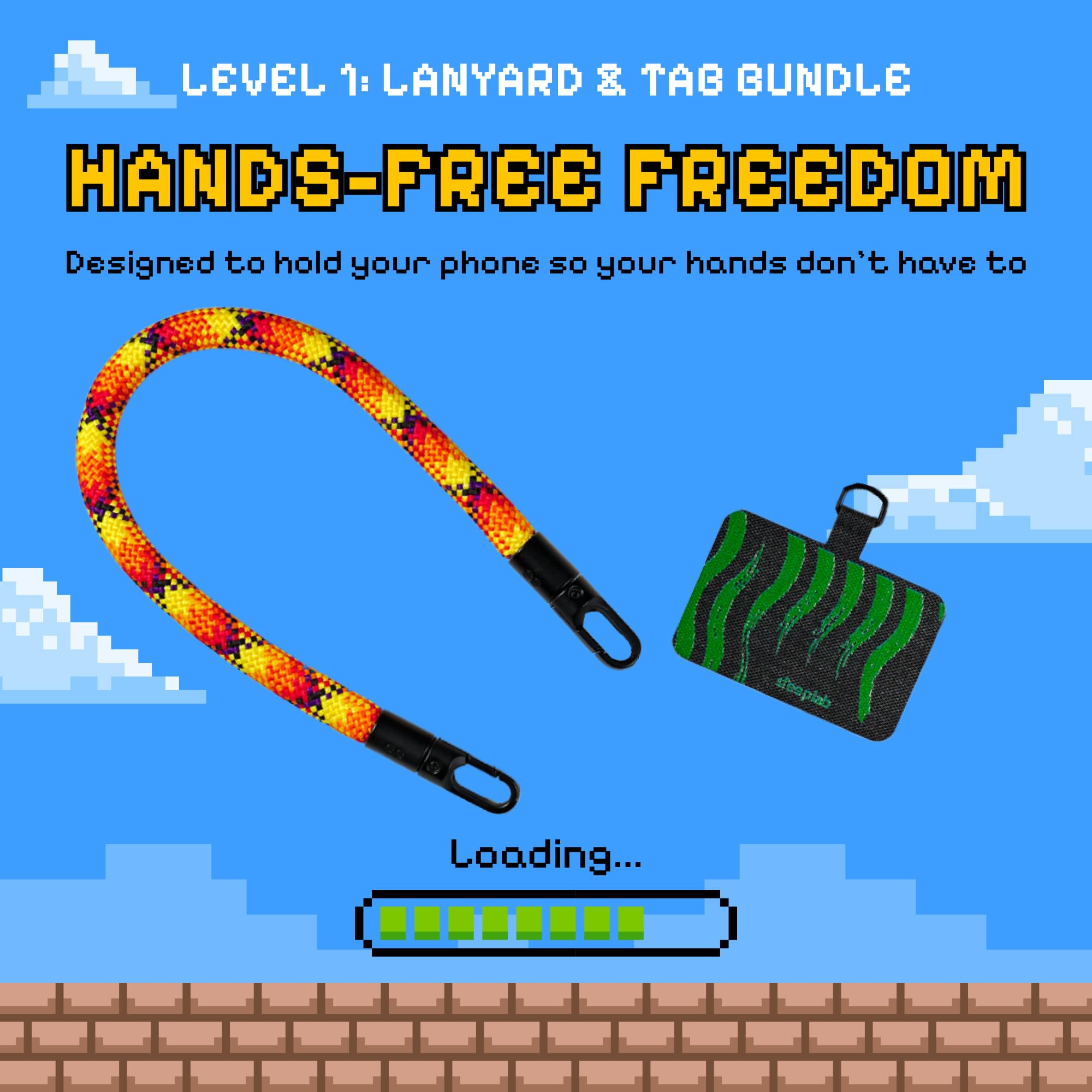 SteepLab Freehand Baby GoKit - Juego de cordón de muñeca compacto y pestaña para la mayoría de fundas de teléfono