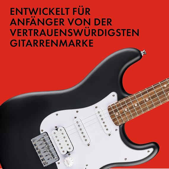Squier by Fender Debut Stratocaster HT HSS Entry Level Electric Guitar Dakota Red