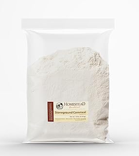 Homestead Gristmill Stone Ground White Cornmeal - Non-GMO, Chemical-Free...