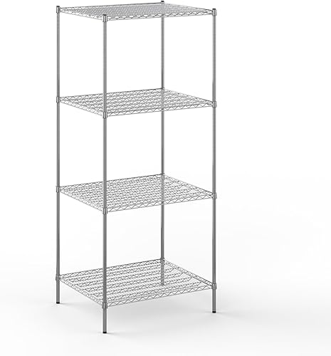 Miniatura 7 de Kit de estantería de alambre cromado de 4 niveles de 30 pulgadas de profundidad x 36 pulgadas de ancho x 86 pulgadas de alto  Unidad de estante de