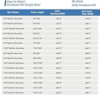 Vista 79 de CCJH - Kit de herrajes para puerta corrediza de granero de 10pies, resistente, suave y silencioso, fácil de instalar, p/paneles de puerta indiv.
