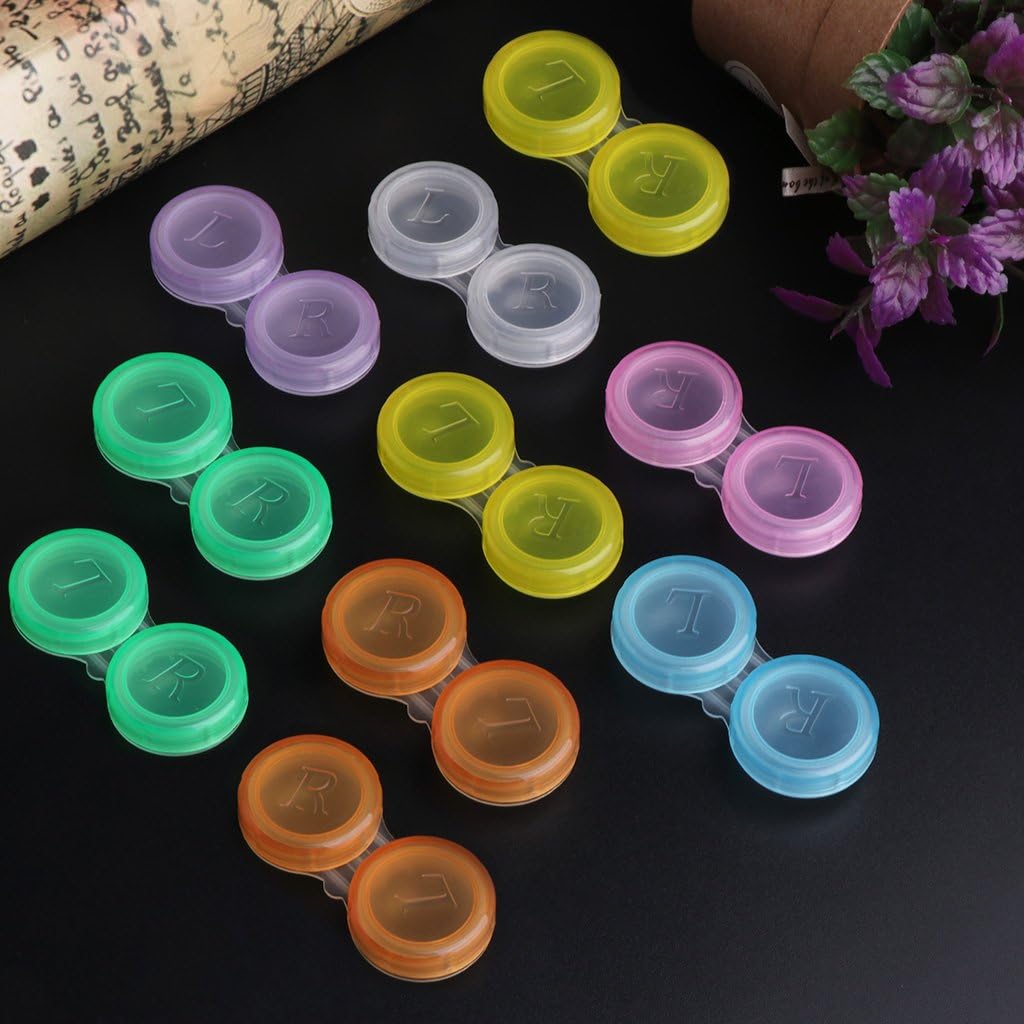 10Pcs Lens L+R Cases Storage Holder Soaking Container Travel Accessaries