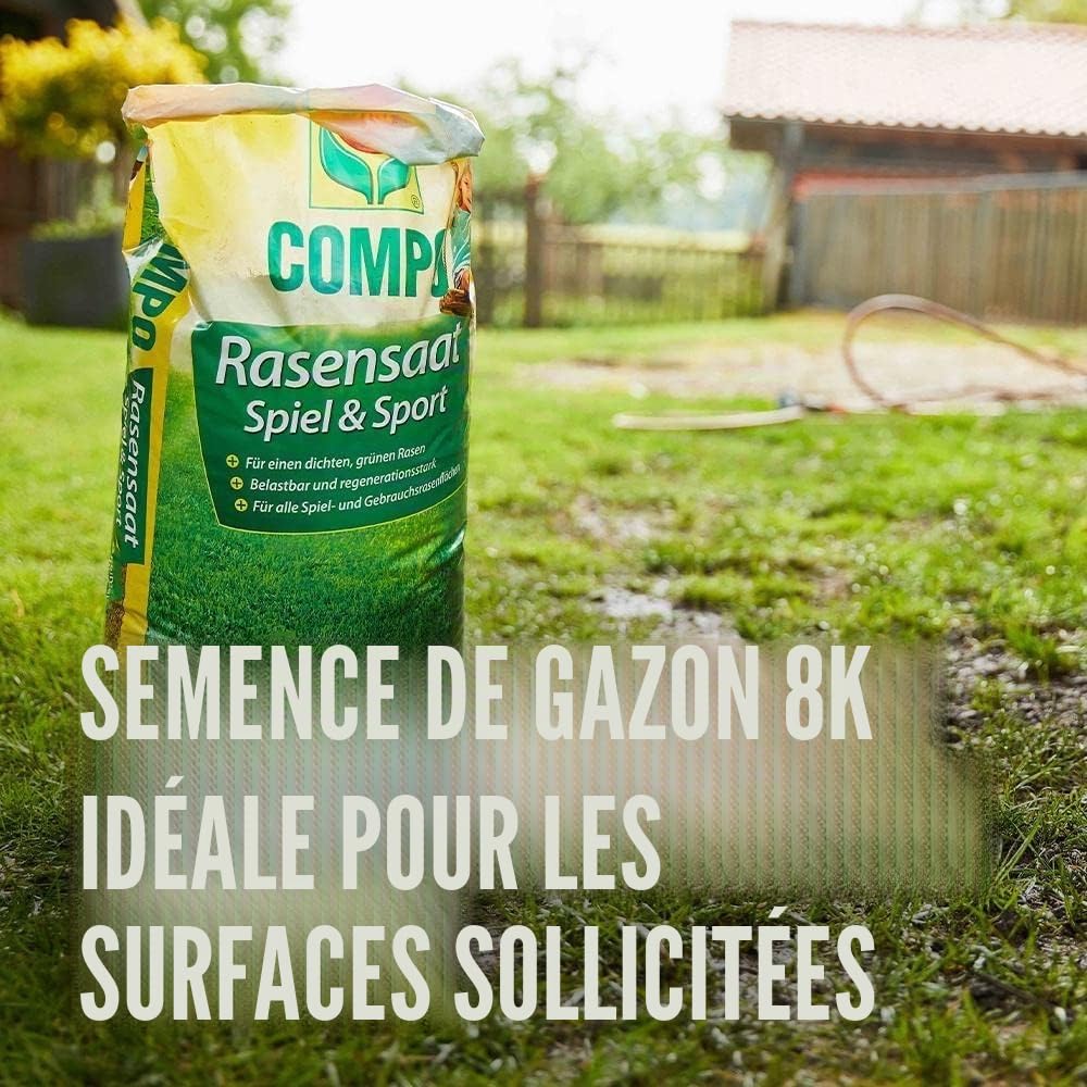 Compo Jeu et sport - Mélange universel de gazon - 5 kg - 250 m²