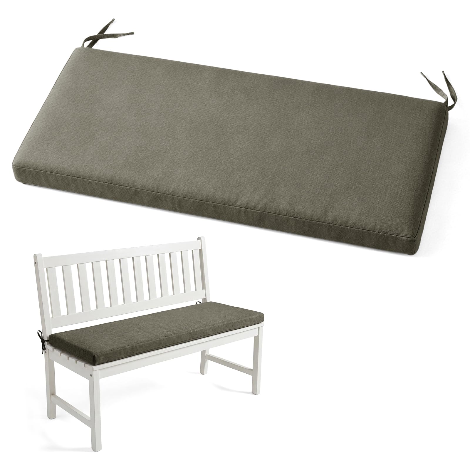 Linen Patio Furniture Cushions,Garden Bench Seat Pad,Indoor Bench Cushion