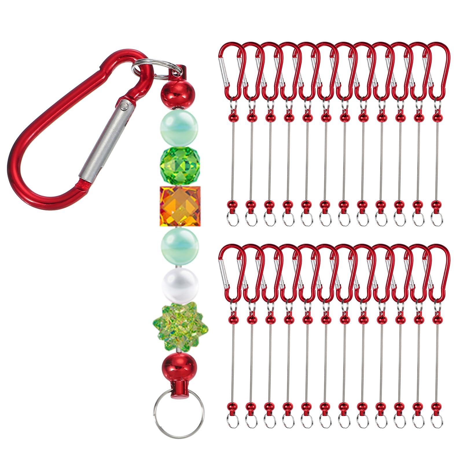 PATIKIL 24 Pcs Beadable Keychains Bars