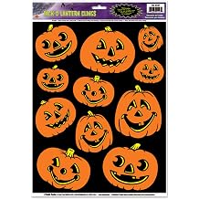Jack-O-Lantern Clings Party Accessory 1 count 11/Sh
