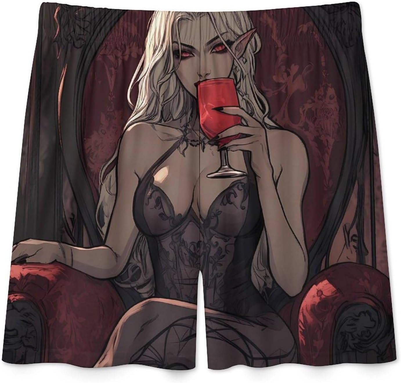 Vampire Pinup Mens Pajama Shorts Drawstring Pajama Pants Pj Bottoms with Pockets