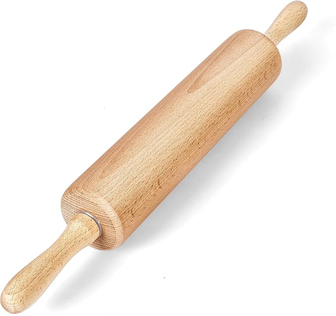 17.6 inch Wooden Rolling Pin for Baking - Long Dough Roller for All Baking Needs