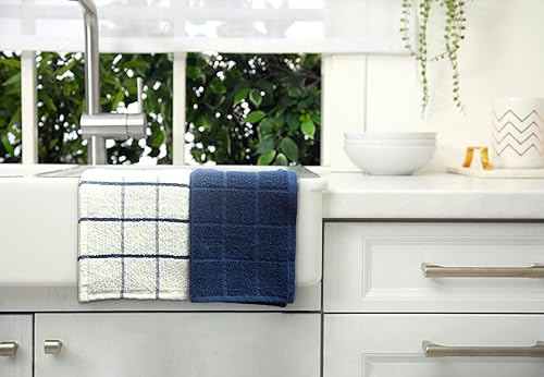 Miniatura 5 de Mellow Buff Paño de cocina y toalla de 100 % algodón, paquete de 6, toallas de cocina súper suaves y absorbentes, perfectas para limpieza de cocina